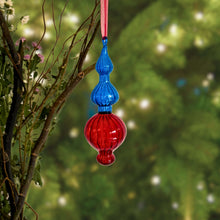 Load image into Gallery viewer, Festive Radiance: Hand-Painted Glass Christmas Ornament