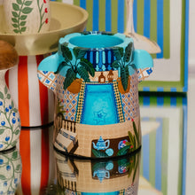 Load image into Gallery viewer, Moroccan Courtyard: Hand-Painted Flower Vase