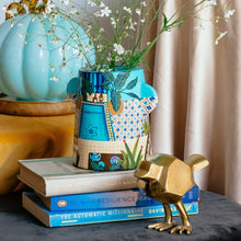 Load image into Gallery viewer, Moroccan Courtyard: Hand-Painted Flower Vase