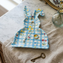 Load image into Gallery viewer, Hand-Painted Gingham Trinket Tray