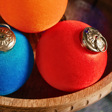 Load image into Gallery viewer, Royal Ruby: Velvet ball Christmas Ornament