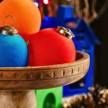 Load image into Gallery viewer, Royal Ruby: Velvet ball Christmas Ornament