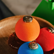 Load image into Gallery viewer, Amber Glow: Velvet Ball Christmas Ornament