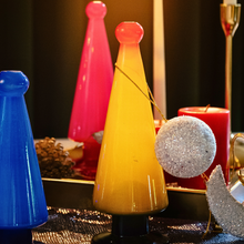 Load image into Gallery viewer, Golden Glow: Handcrafted Yellow Glass Christmas Tree