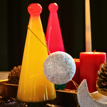 Load image into Gallery viewer, Golden Glow: Handcrafted Yellow Glass Christmas Tree