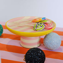 Load image into Gallery viewer, Pastel Parade: Hand-Painted Cake Stand