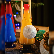 Load image into Gallery viewer, Golden Glow: Handcrafted Yellow Glass Christmas Tree
