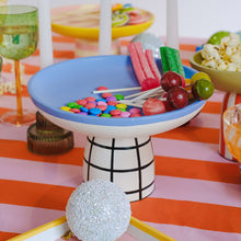 Load image into Gallery viewer, Colorful Art on Display: Hand Painted Wooden Cake Stand