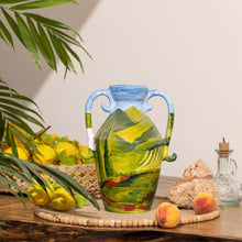Load image into Gallery viewer, Tuscan Dreamscape - Hand painted Terracotta Flower pot