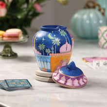 Load image into Gallery viewer, Mehfil- Hand Painted Ginger Jar