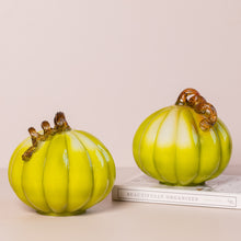 Load image into Gallery viewer, Fall Pumpkins In Green & Gold- Gift Set of 2 Pieces