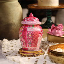 Load image into Gallery viewer, Gulab- Hand Painted Ginger Jar