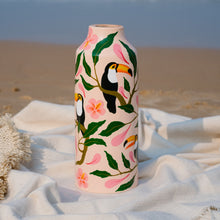 Load image into Gallery viewer, Tropical Tango Handpainted Flower Vase