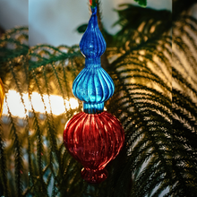 Load image into Gallery viewer, Festive Radiance: Hand-Painted Glass Christmas Ornament