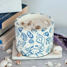 Load image into Gallery viewer, Ocean Whispers: Handcrafted & Hand painted Soy Wax Candle