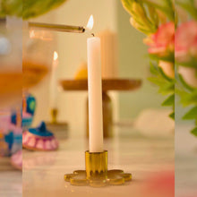 Load image into Gallery viewer, Golden Flower Petals Candle Stands