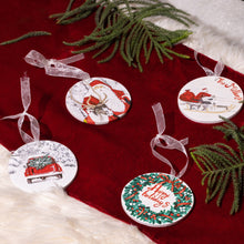 Load image into Gallery viewer, Joyful Jingles Set of 4 Hand painted Christmas Ornaments