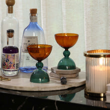 Load image into Gallery viewer, Sunset Sip Coupe Glasses Set of 2