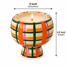 Load image into Gallery viewer, The Citrus-Plaid Candle Holder