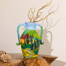 Load image into Gallery viewer, Tuscany - Hand painted Terracotta Flower Vase