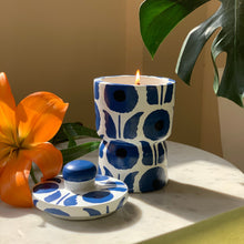 Load image into Gallery viewer, Blue Morpho Handpainted Soy wax candle