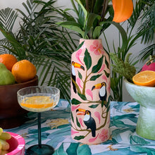 Load image into Gallery viewer, Tropical Tango Handpainted Flower Vase