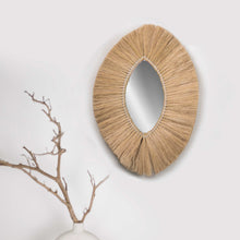 Load image into Gallery viewer, COASTAL EYE- RAFFIA WALL  MIRROR
