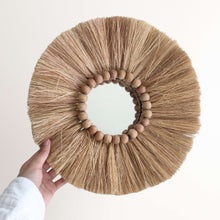 Load image into Gallery viewer, Forest therapy Raffia Wall Mirror