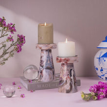 Load and play video in Gallery viewer, To be in Love in Paris- Set of 2 Handpainted Pillar Candle Stands