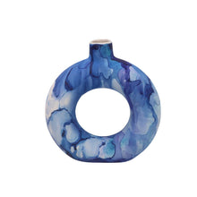 Load image into Gallery viewer, High Tides- Hand-painted Donut Vase
