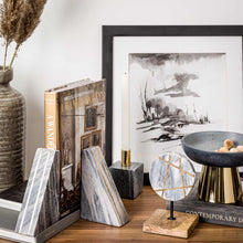 Load image into Gallery viewer, A Book Affair in Stockholm- Grey Marble Bookends