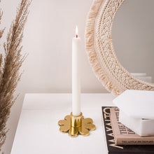 Load image into Gallery viewer, Golden Flower Petals Candle Stands