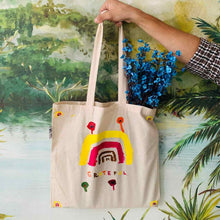 Load image into Gallery viewer, Grateful- Hand-painted tote bag
