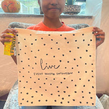 Load image into Gallery viewer, Live everyday with intention -Hand-painted Tote Bag