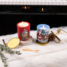 Load image into Gallery viewer, Santa's Aroma Land- Set of 2 Hand-painted & Hand-poured Soy Wax Candle