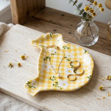 Load image into Gallery viewer, Sunny Bloom Hand-Painted Paper Mâché Chicken Tray

