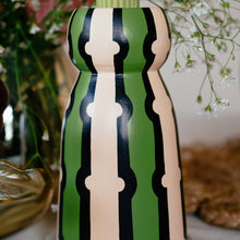 Load image into Gallery viewer, Verdant Geometry- Hand Painted Candle Stand
