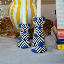 Load image into Gallery viewer, The Hypnotic Hue: Bold Hand-Painted Candle Stand
