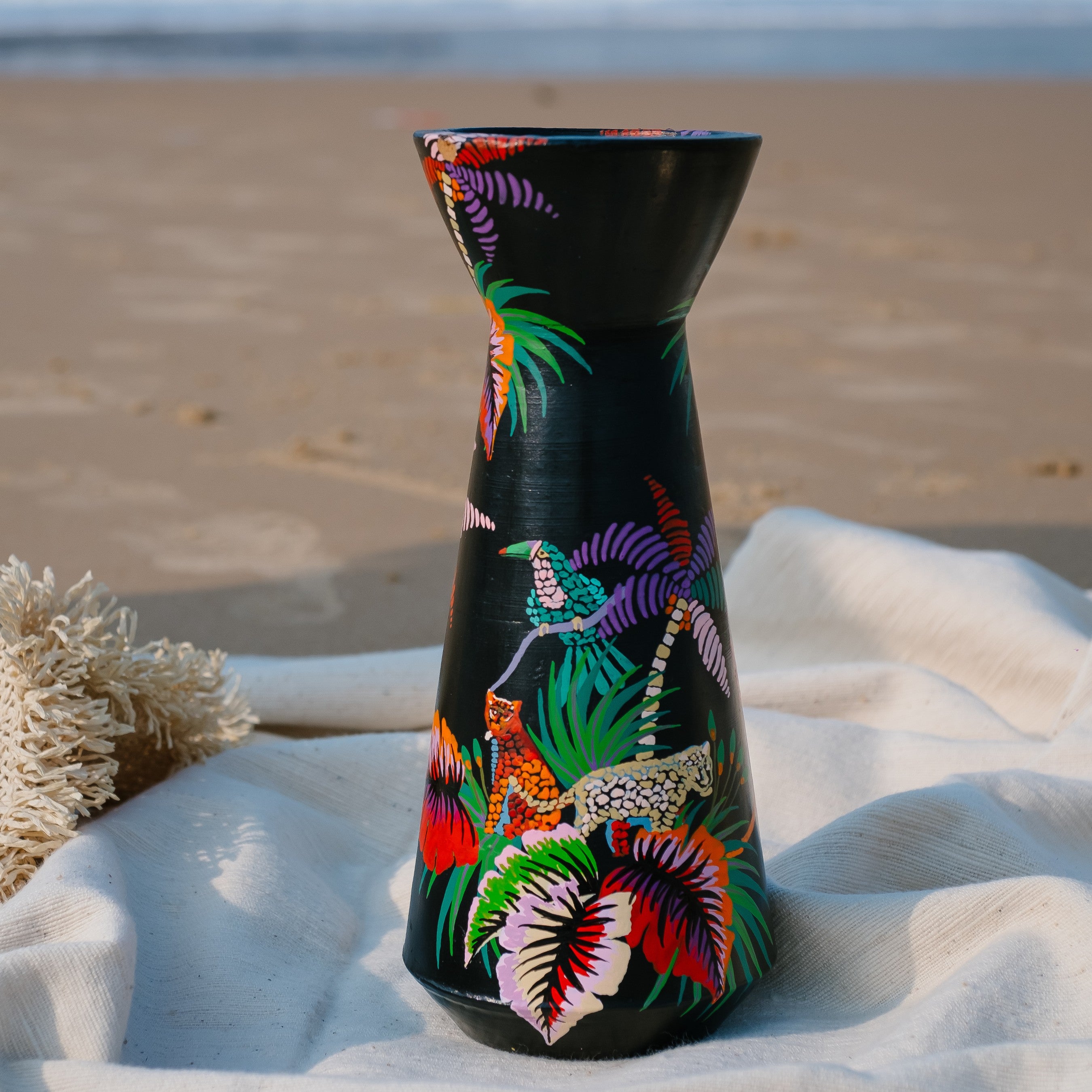 Jungle Joy Handpainted Terracotta Vase – ARTSTORY