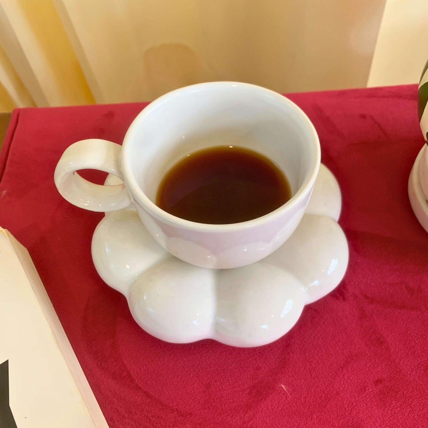 Cloud Whispers: Handcrafted Ceramic Cup & Saucer Set