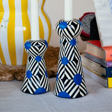 Load image into Gallery viewer, The Hypnotic Hue: Bold Hand-Painted Candle Stand
