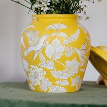 Load image into Gallery viewer, Yellow Canary Bliss: Handpainted Multi Functional Jar
