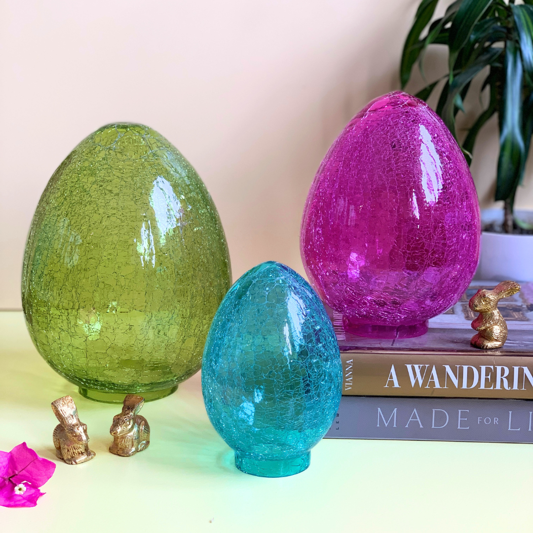 Set of 3 Glass Eggs