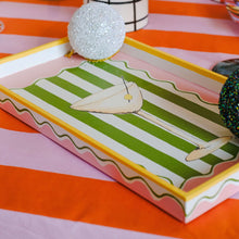 Load image into Gallery viewer, Martini Bliss: Hand-Painted Artistic Serving Tray
