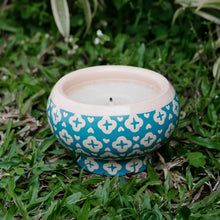 Load image into Gallery viewer, Tropic Teal handpainted Soy wax candle
