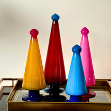 Load image into Gallery viewer, Festive Symphony: Handcrafted Glass Christmas Tree Set of 4
