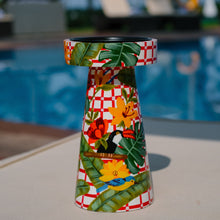 Load image into Gallery viewer, Aracari in the Tropics- the Exotic Bird Hand Painted Pillar Candle Stand
