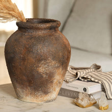 Load image into Gallery viewer, Forest Ash Weathered Terracotta flower Vase
