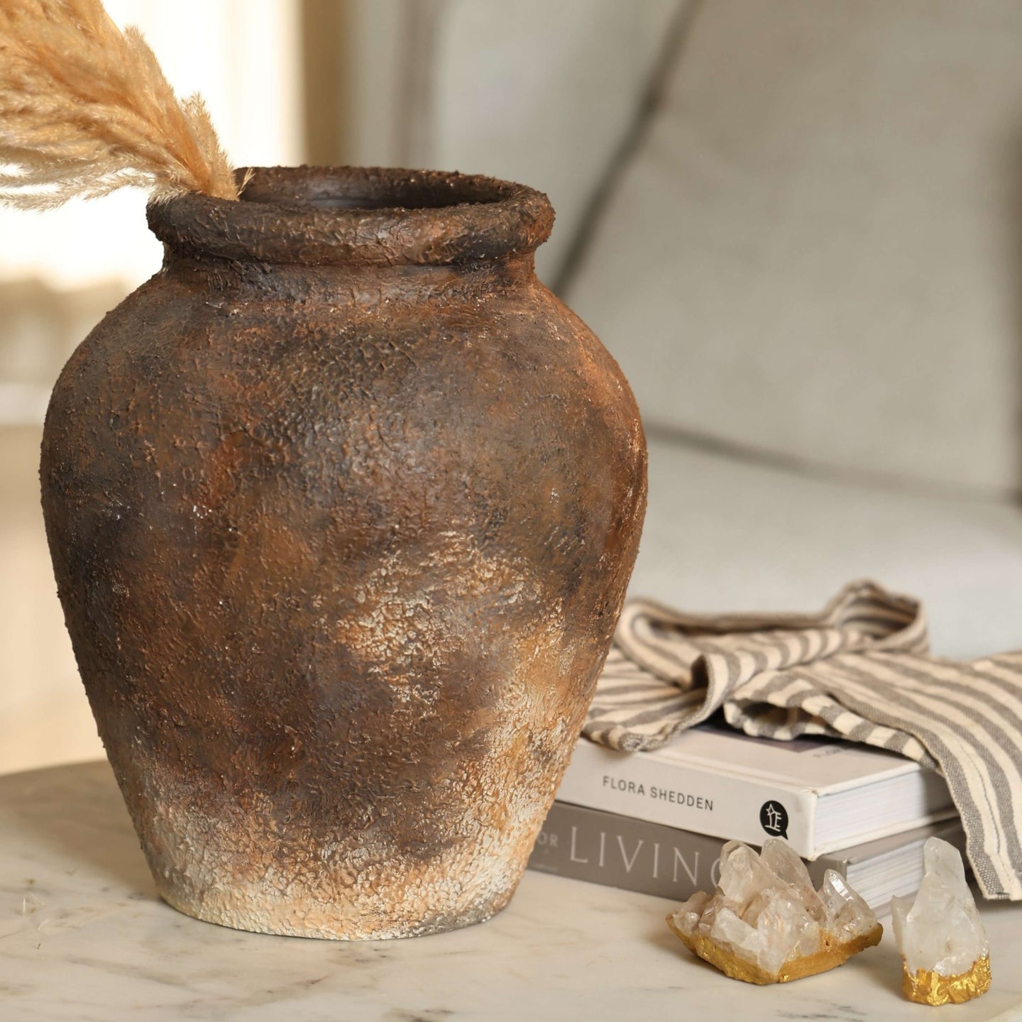 Forest Ash Weathered Terracotta flower Vase