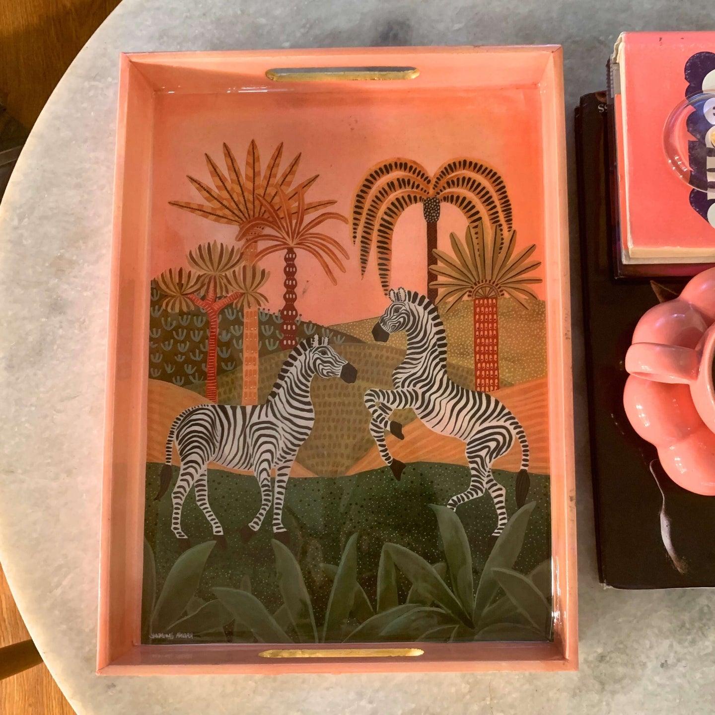 Dancing Zebras: Artistic Serving Tray